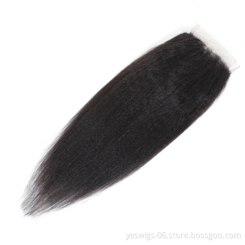 Yeswigs 4x4 Top Lace Closure Bleached Knots 2x6 5x5 13x4 13x6 6x6 7x7 360 Frontal Cambodian Virgin Human Hair Swiss Lace Closure